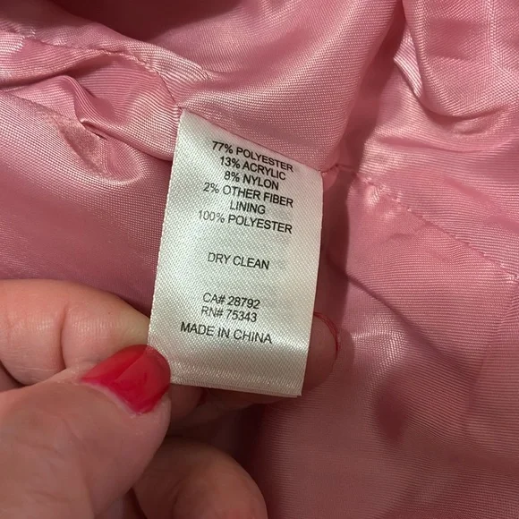 Rachel Zoe NWT Pink and White Tweed Blazer size Medium - Picture 5 of 8